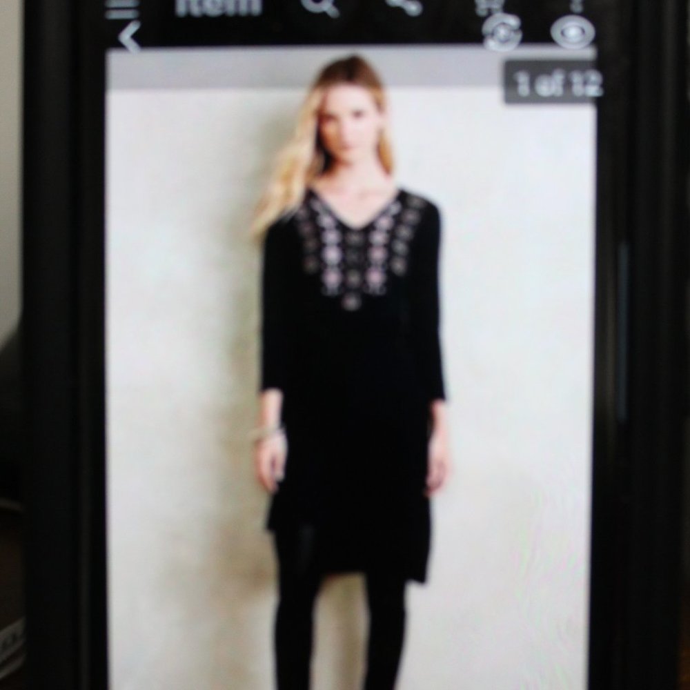 Akemi & Kin Anthropologie Navy Savin Tunic Top Medium